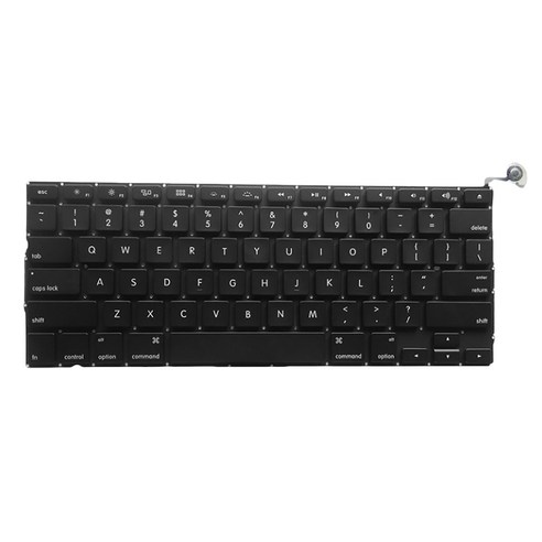 Retemporel MacBook Pro 13인치 A1278 노트북 내부 키보드용 교체용 키보드(미국 레이아웃), 검은 색, 금속 + 플라스틱