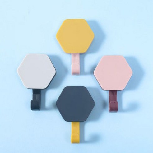 갈고리 강력 접착제 벽 벽걸이 주방 창의 걸다 흔적 없다 펀치 뒤 욕실 끈적임, 육각 북유럽 가루