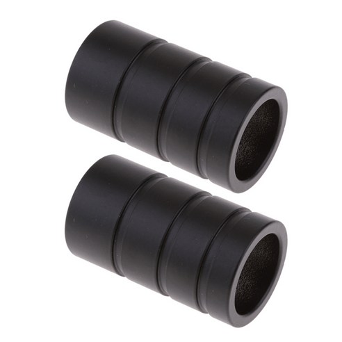 1개 쌍 금속 커튼 기둥 Finials 창 휘장 막대 장식 끝 머리, 22mm 블랙 실린더