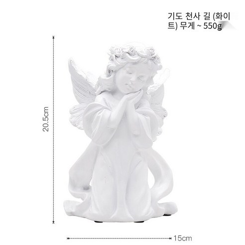 북유럽 천사 크리 에이 티브 미니 큐피드 공예 날개 장식 창 소품, 천사 뺨 장식 (흰색), 하나