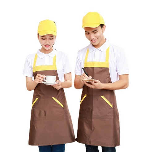 ANKRIC 레스토랑 웨이터 앞치마 얼룩 방지 원피스앞치마, 커피