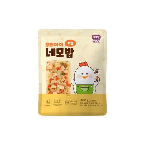 또또맘 [또또맘] 우리아이 네모밥 치킨 400g x 1팩, 1개, 단품없음