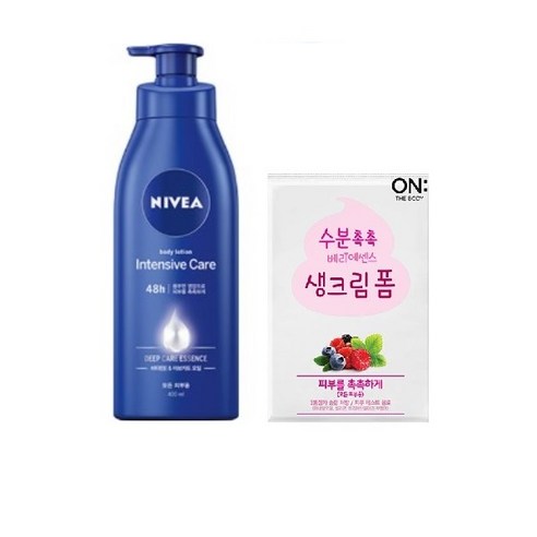 니베아 인텐시브 바디로션 400ML + 생크림폼 3ml, 1개