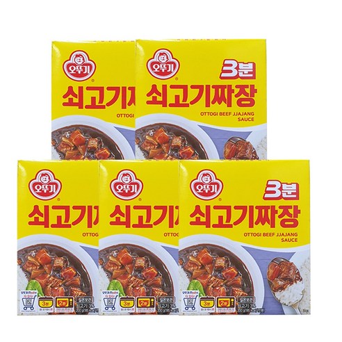 <올따옴> 오뚜기 3분쇠고기짜장 200g x 5입, 5개