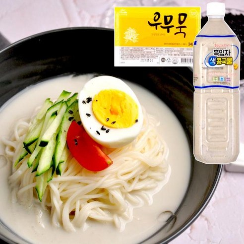 [푸르젠] 국내산 흑임자 콩국물 1L + 우무묵 340g 1개, 상세 설명 참조, 2개