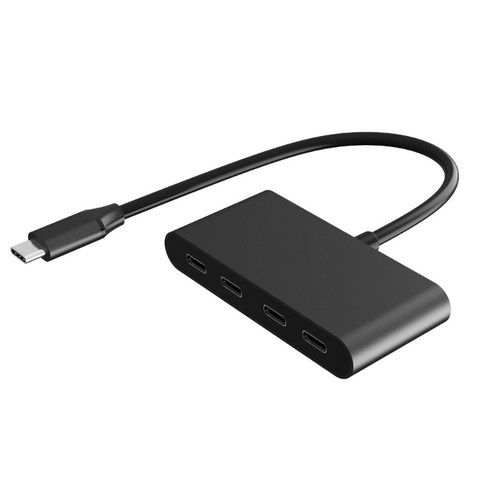 USB C 허브 어댑터 4포트 C타입 어댑터 고속 데이터 전송 알루미늄 합금