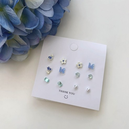 14K 태슬 고양이 눈 보석 드롭 귀걸이 XA163 15 실버925 하트 진주 스터드 은침 데일리 귀걸이 10종 세트 no.131