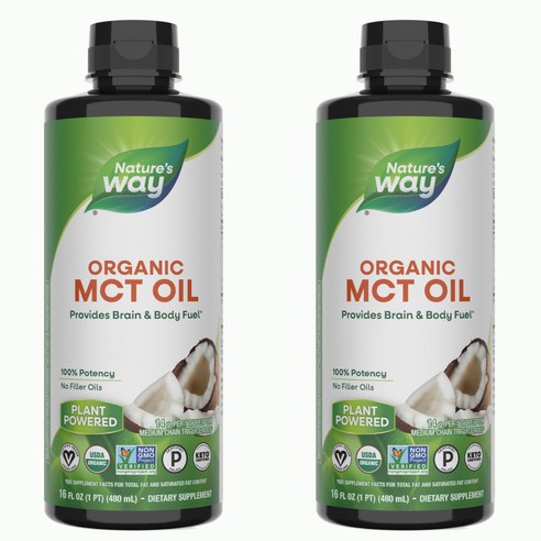 네이쳐스웨이 MCT 오일 브레인 앤 바디 퓨얼 비건 키토, 480ml, 2개