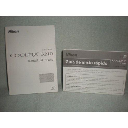 Nikon Coolpix S210 카메라 스페인 엔 에스파뇰라 디지털 설명서, 1개