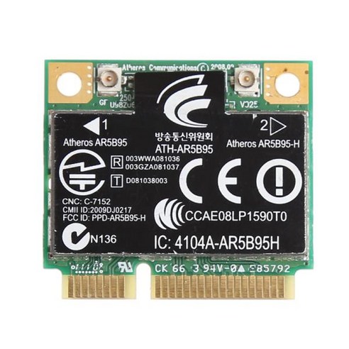 무선 150m 802.11b / g / n HP Atheros AR5B95 605560-005 용 반 미니 PCI-E 카드, 한개옵션0