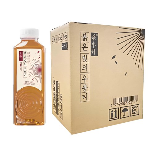 붉은빛의 우롱티, 1박스, 24개입, 500ml