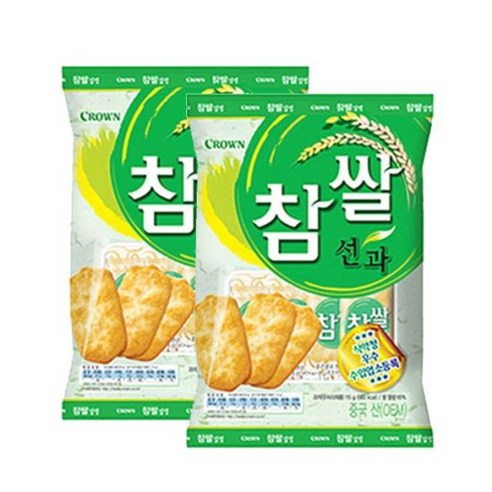 NCM 참쌀 선과 253g 2개 봉지 과자 맛있는 바삭한 안주