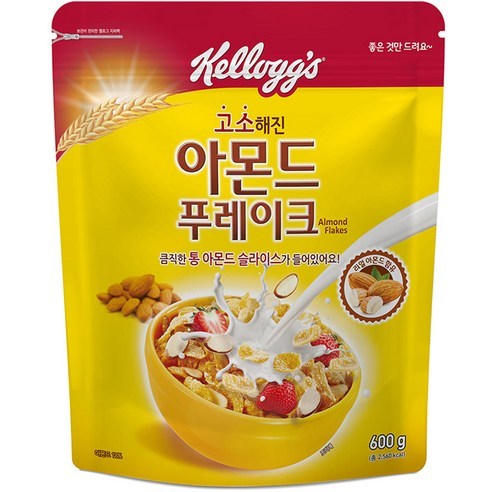   켈로그 아몬드 푸레이크, 600g, 2개