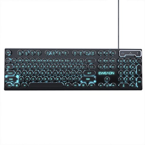 Eweadn 블루레이 펑크 에디션 유선키보드, 블랙, GX330, 일반형