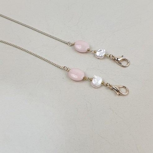 마라 여성용 마스크스트랩 원석 담수진주