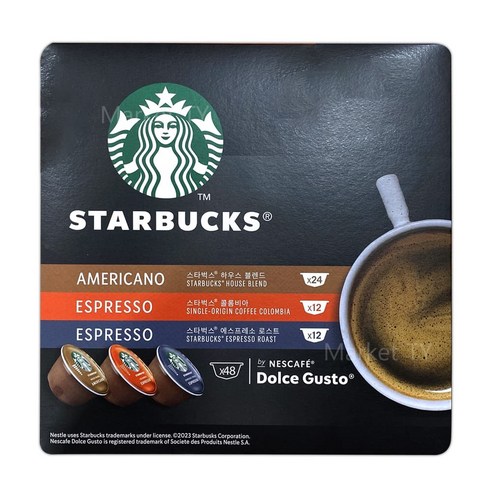 starbucks 스타벅스 네스카페 돌체구스토 캡슐 48캡슐 커피머신 코스트코, 408g, 48개, 1개