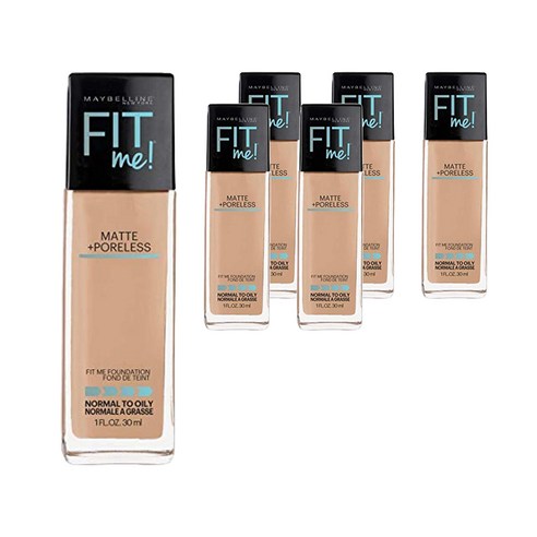 메이블린 핏 미! 매트+ 포어리스 파운데이션 30ml, Sun Beige, 6개