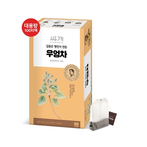 [쌍계명차] 김동곤명인이 만든 우엉차 100티백+금액별/후기약속선물, 100g, 100개입, 1박스