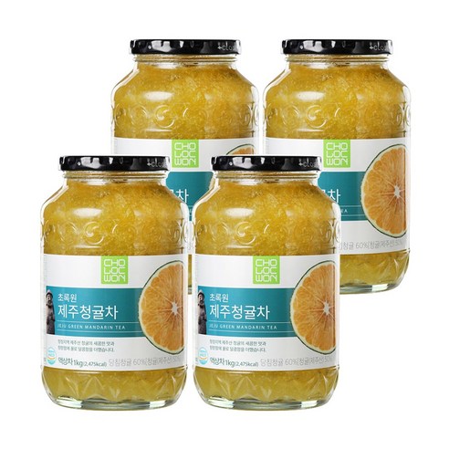 초록원 제주 청귤차, 1kg, 4개입, 1세트