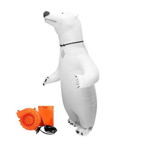 더루비샵 에어슈트 할로윈 코스프레의상 공룡풍선옷, 1개, L(키150-190) 아이스북극곰 에어슈트