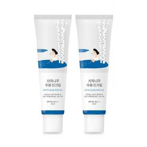 라운드랩 자작나무 수분 선 크림 50ml 1+1 (SPF 50+ PA++++), 2개