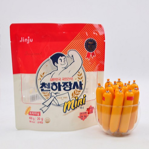 진주햄 천하장사 오리지날 미니 소시지, 400g, 2개