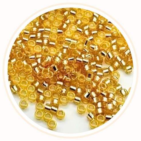 시드비즈 (Glass 비즈) 2mm 20g (2 100P) - 비즈 공예 부자재, 1개, 골드라인 2mm