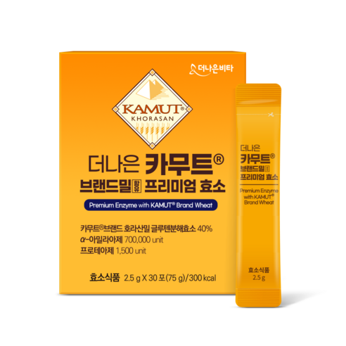 더나은 카무트 브랜드밀 호라산밀 발효 곡물 효소 가루 누룽지맛 2.5g x 30포
