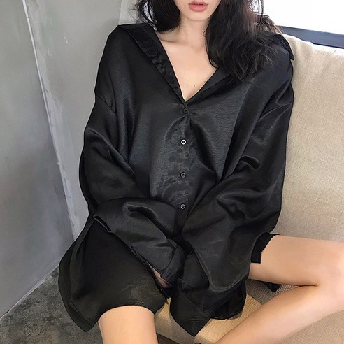 [SaleNOWㅣ인기상품] 세련된 가을 스타일링에 완벽한 밍키비 여성 롱 셔츠 블라우스 [세일나우ㅣ추천상품]