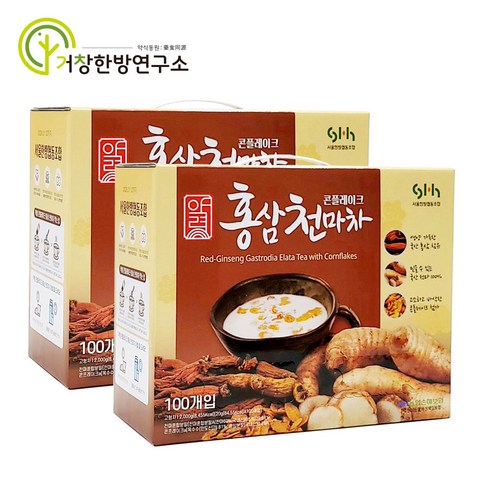 [거창한방연구소] 홍삼천마차 콘플레이크 100개입 2개, 20g