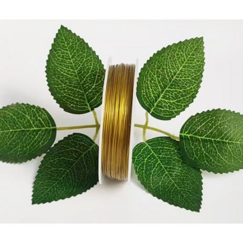 부드러운 철 와이어 0.3mm x 50m, 05 골드, 1개