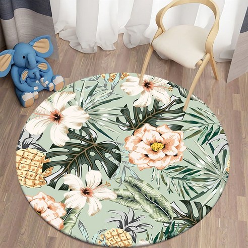 LJJLA 북유럽 패턴 카펫, 직경120cm