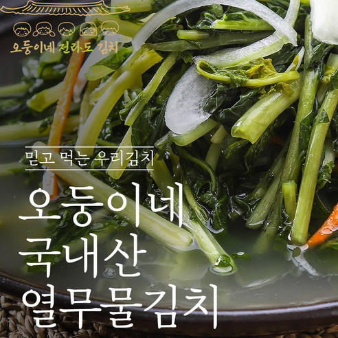 오둥이네 전라도 열무물김치 100%국산재료 믿고먹는 우리김치 맛있는 (열무물김치) 1키로~10키로, 1개, 2kg