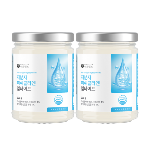 바로푸드 저분자 피쉬콜라겐 펩타이드  200g, 2개