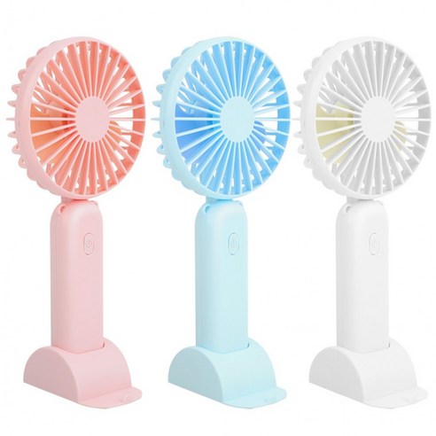 핸디 손 선풍기 휴대용 거치형 배터리 미니 90도