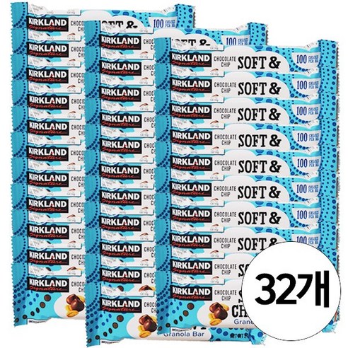 커클랜드 소프트앤츄이 그래놀라바 24g x 32개 무료배송 프로틴바 시리얼바 단백질바 믹스바, 24g, 30개