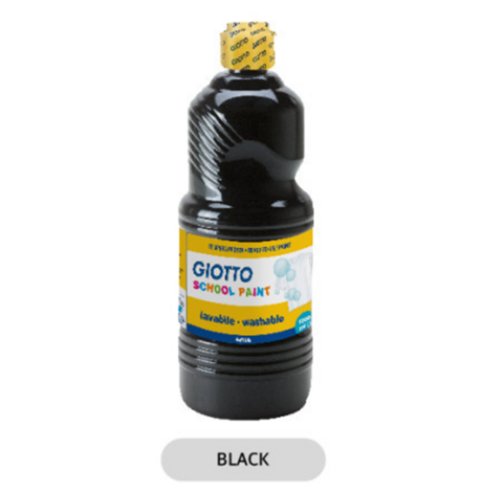 지오토 템페라물감 스쿨페인트 1000ml 대용량, BLACK