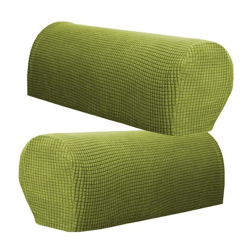 스트레치 팔걸이 커버 2개 세트 안락의자용 스판덱스 폴리에스터 암 캡 소파 의자 소파(1 쌍), 녹색, 폴리 에스터
