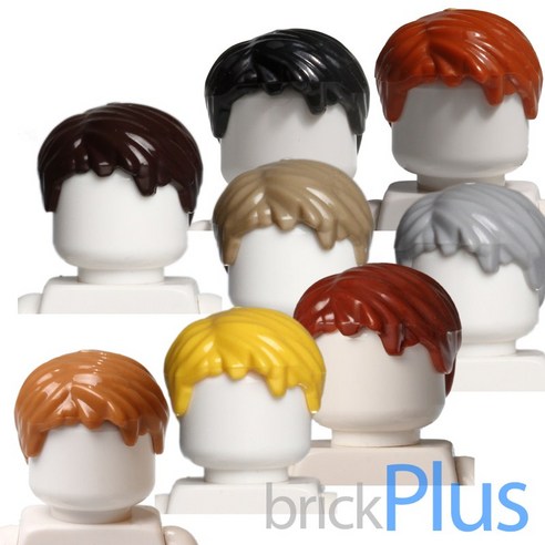 레고 헤어 토니스타크 / 닌자고 제이 / 한솔로 스타일 Minifig Hair Short Tousled with Side Part 62810, 레디쉬 브라운, 1개 레고닌자고피규어