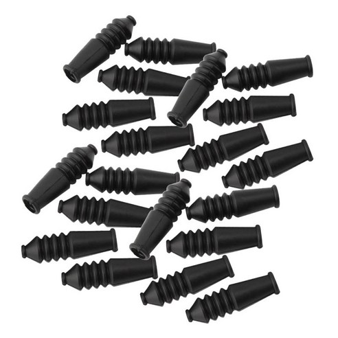 20pcs MTB 자전거 v 브레이크 케이블 부트 보호 커버, 블랙, 고무