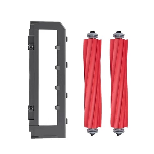 Retemporel XiaoMi Roborock T7S T7Splus S7 로봇 진공 청소기 부품용 메인 브러시 롤 커버 예비 교체품-블랙, 블랙 레드