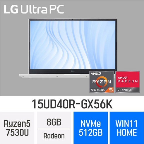 LG전자 2023 울트라PC 15UD40R-GX56K *무선마우스/파우치 증정*, WIN11 Home, 8GB, 512GB, W