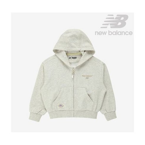 뉴발란스 NEW BALANCE 키즈 602007 여아 크롭 후드집업 NK9DE1802G