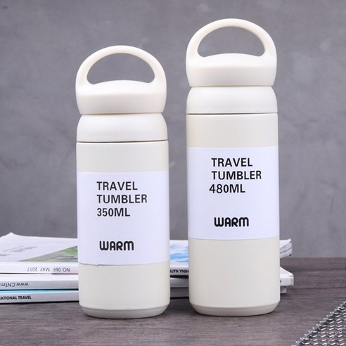 리노 고급 보온 보냉 텀블러 초등 손잡이 500ml, 블루, 1개