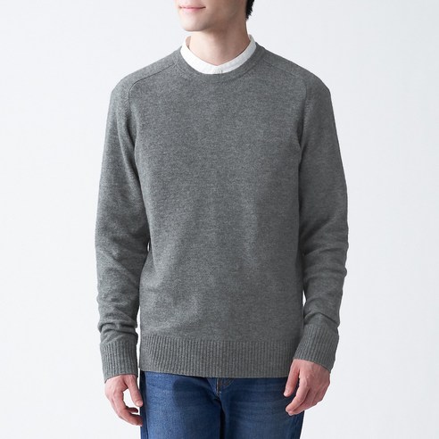 무인양품 MUJI 남성 야크 혼방 울 스웨터 AAA06A0A