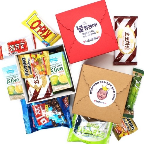 빼빼로  나나박스 맛있는 과자 간식 세트 답례품 모음, 음료포함 미니과자세트, 1세트