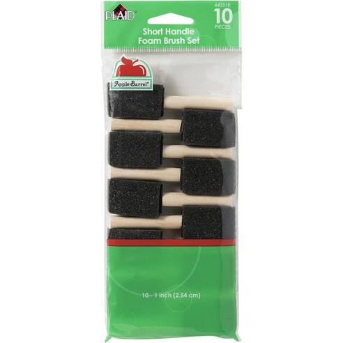 10피스 짧은 손잡이 10팩 폼 브러시, 10 Pack Foam Brush