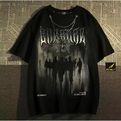 옷장 앞에서 한숨 쉬는 당신에게, HIT No.7 하라주쿠 스트릿 체인 박스티는 어때요? 힙합티셔츠