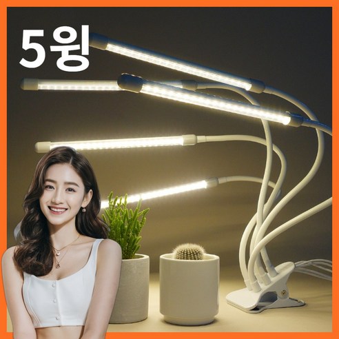 식물전파사 햇빛날개 LED 식물등 식물조명 생장 성장 재배 전구, 2윙 (어댑터와 미니스탠드 포함), 1개