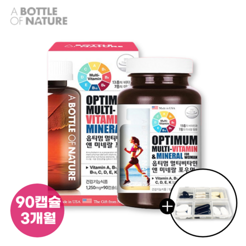 아이오딘 멀티비타민 우먼 아이오딘비타민 아이오틴멀티비타민 여자 종비 여성 포우먼 종합비타민 미국, 1통, 90캡슐